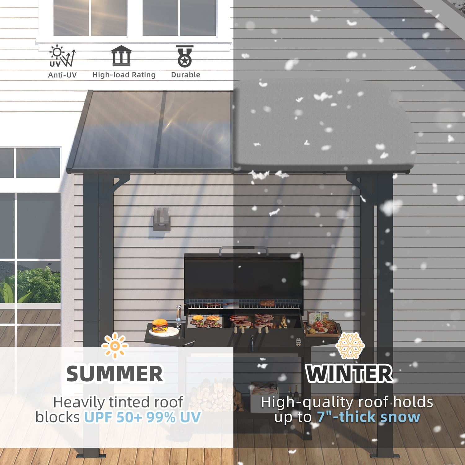 YODOLLA 8' x 5' outdoor pergola.