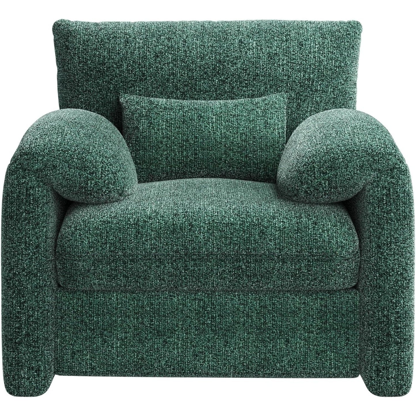 YODOLLA Oversized Armchair, Chenille Mid Century Accent Chair, Comfy Upholstered Single Sofa, Extra Wide Reading Chairs
