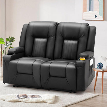 YODOLLA Double Recliner, Home Theater Seating, Black