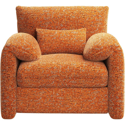 YODOLLA Oversized Armchair, Chenille Mid Century Accent Chair, Comfy Upholstered Single Sofa, Extra Wide Reading Chairs