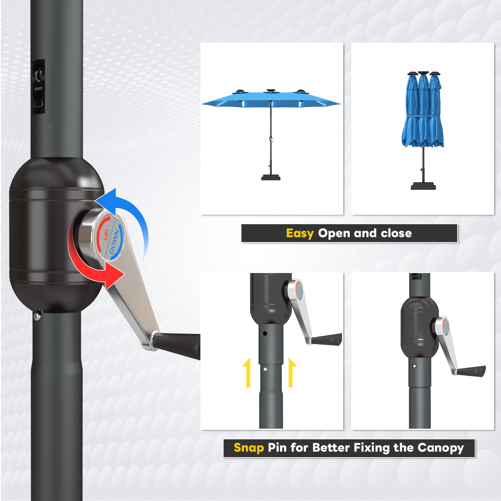 YODOLLA heavy duty patio umbrella strong