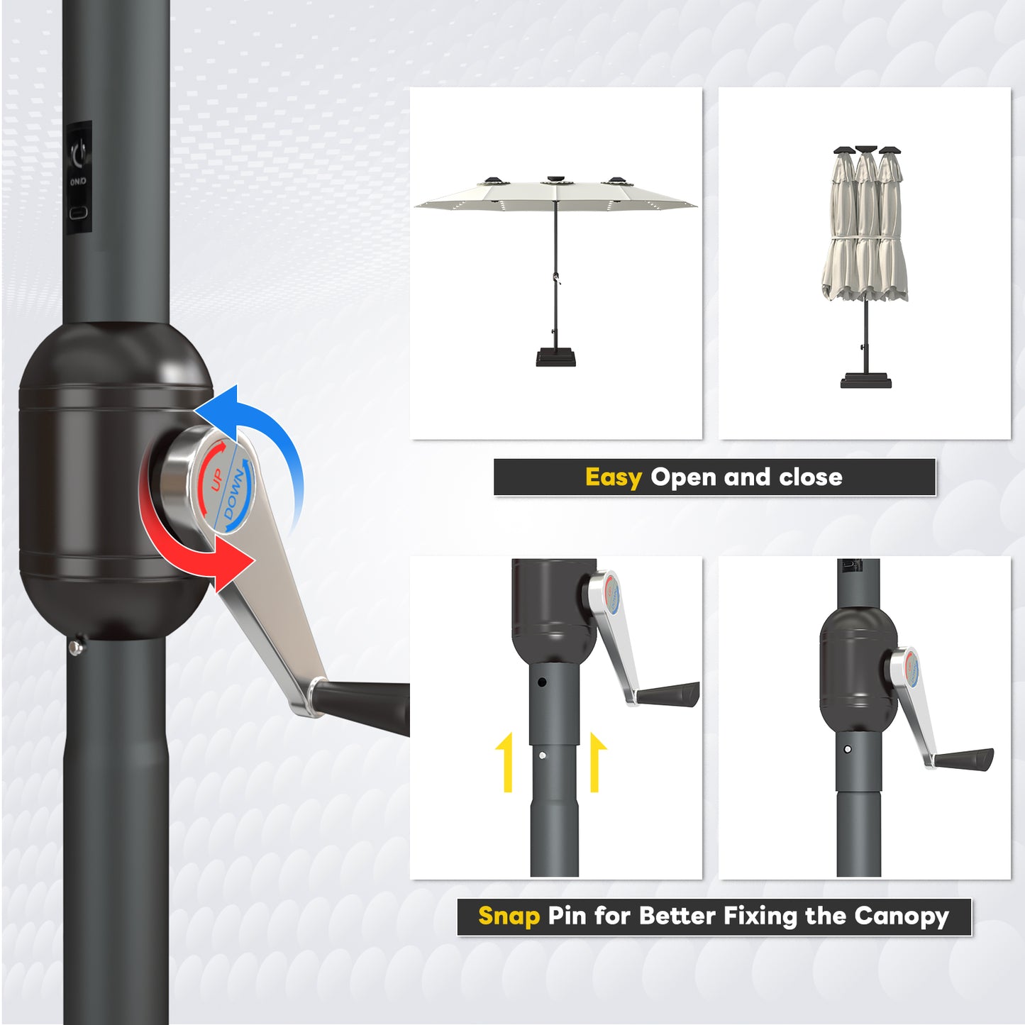 YODOLLA best patio umbrella for wind resistant