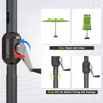 YODOLLA best patio umbrella wind resistant frame