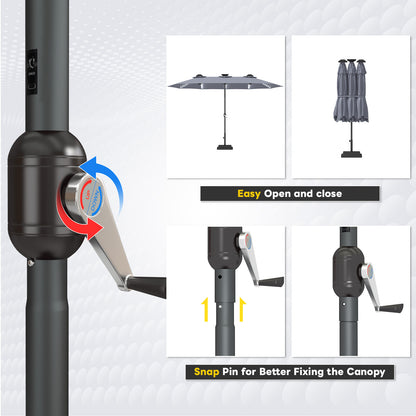 YODOLLA large patio umbrella wide coverage