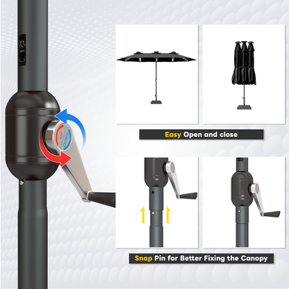 YODOLLA solar powered patio umbrella LED lights