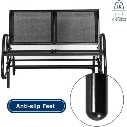 YODOLLA Outside Patio Glider Bench for 2 Persons
