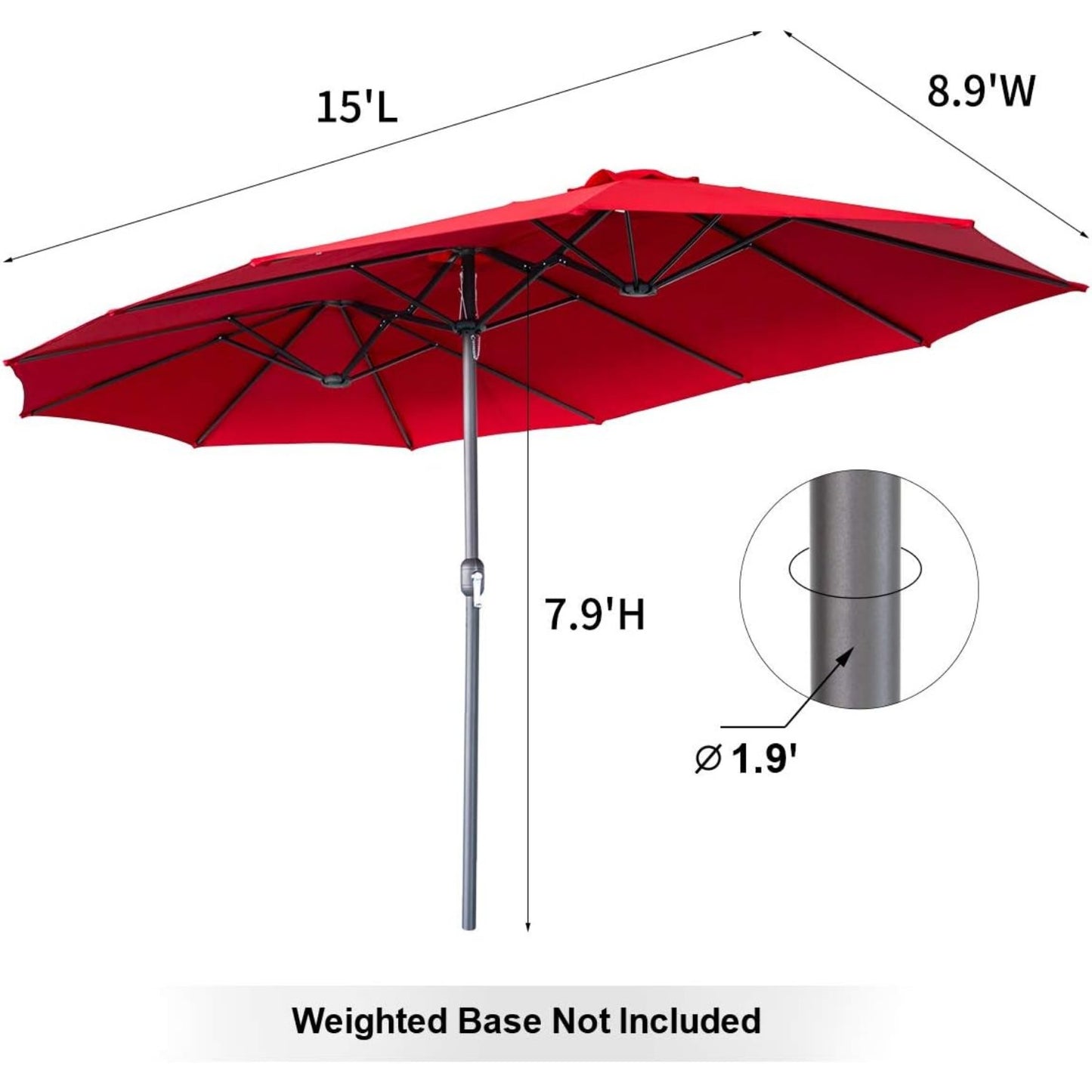 YODOLLA outdoor table umbrella with waterproof coverage