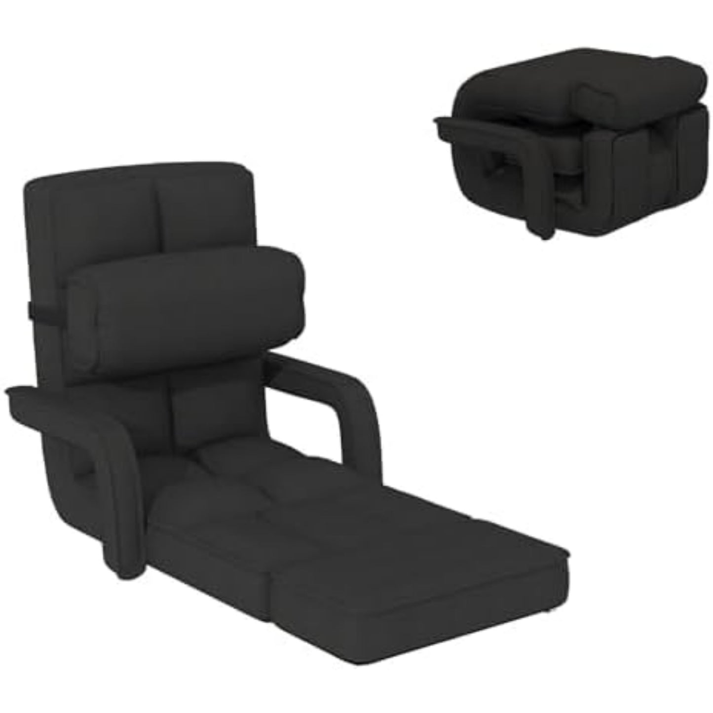 YODOLLA Folding Floor Chair, Small Sofa with Back Support