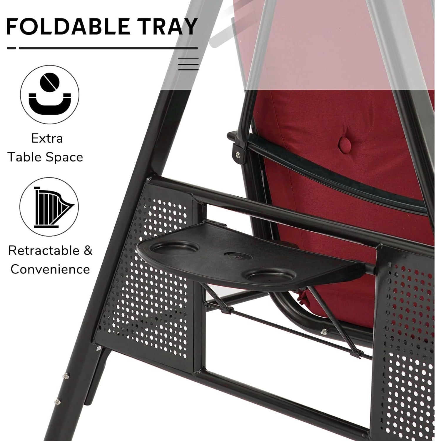 YODOLLA porch swing with canopy for shade