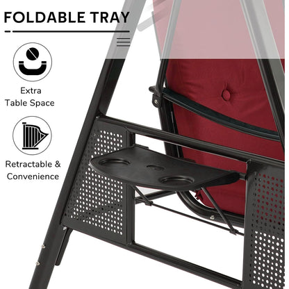 YODOLLA porch swing with canopy for shade