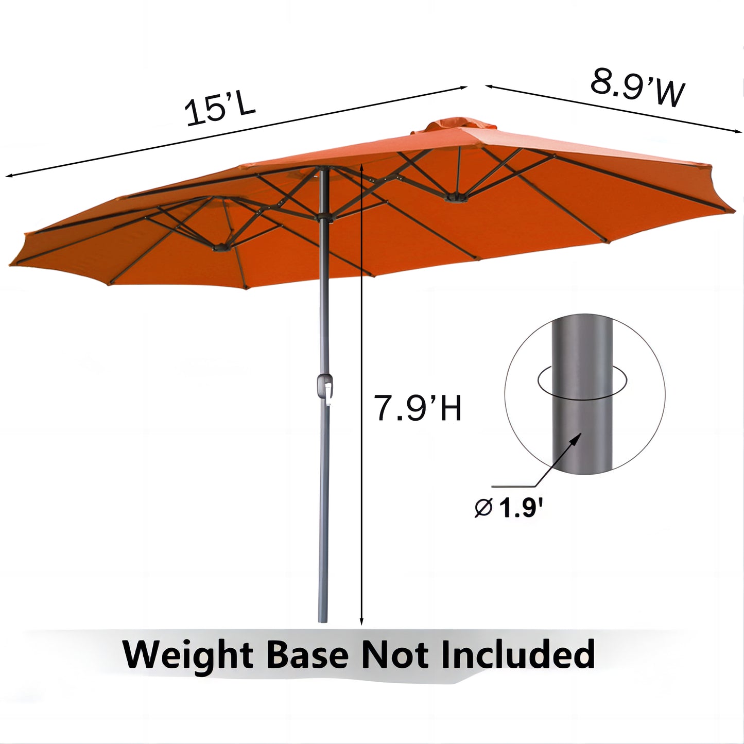 YODOLLA good patio umbrella with wind resistance