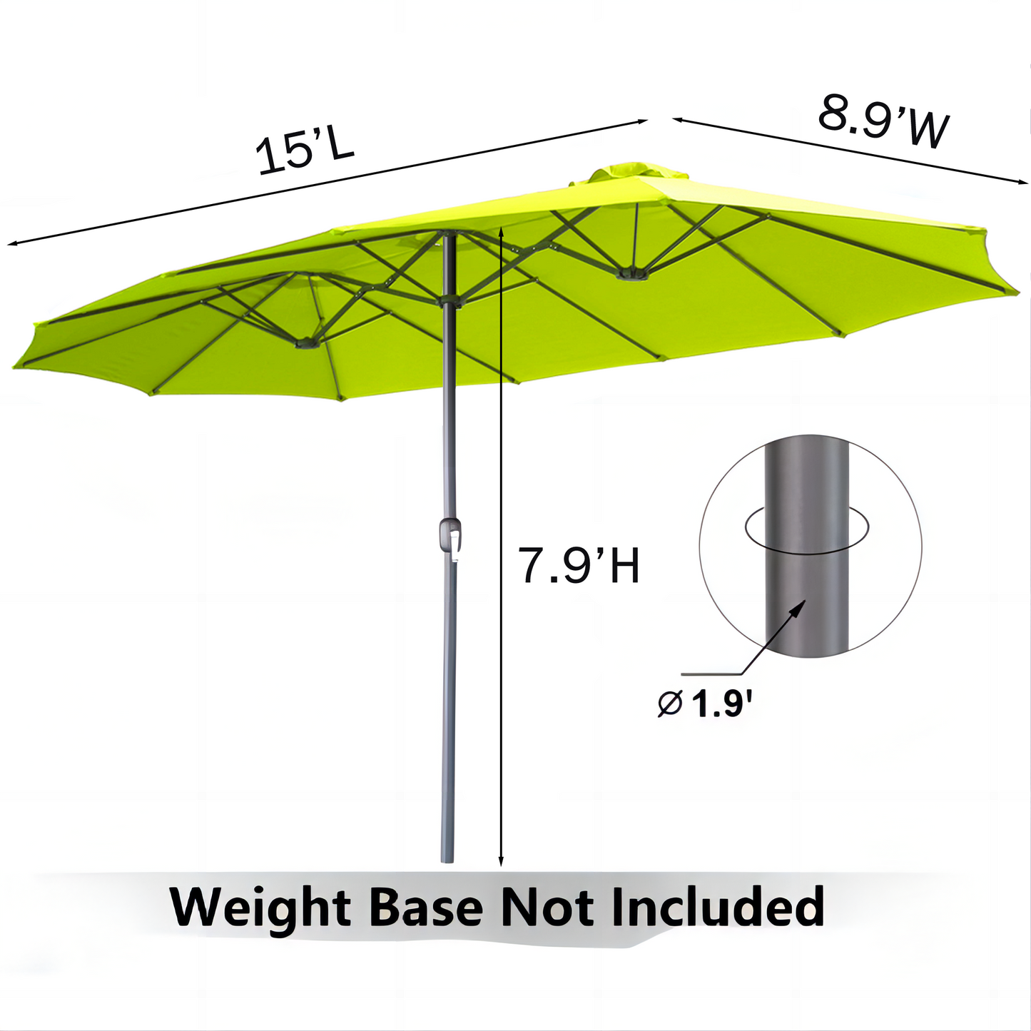 YODOLLA good patio umbrella with wind resistance
