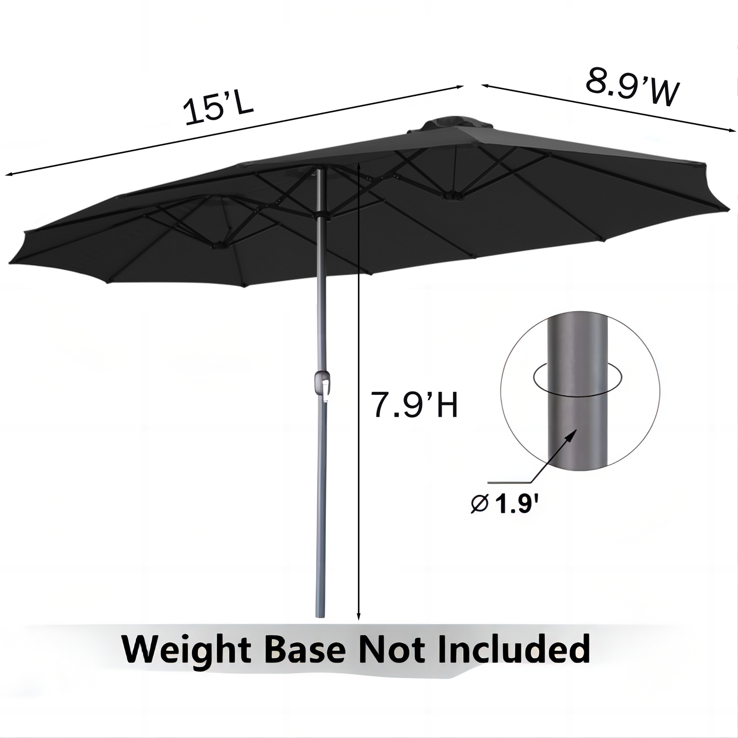 YODOLLA waterproof patio umbrella for outdoor tables