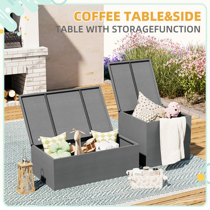 YODOLLA 6 Pieces Meatl Patio Furniture Set, Blue