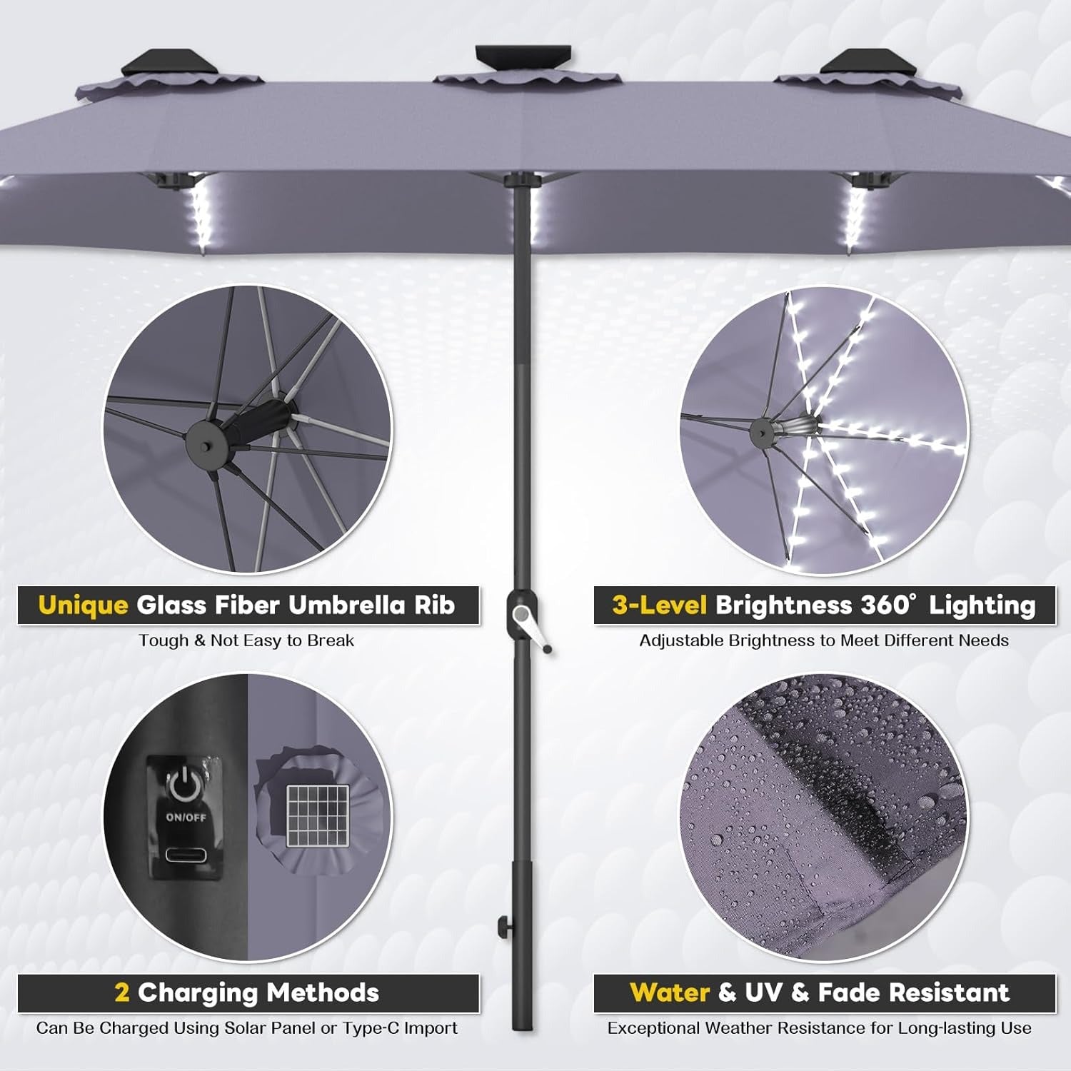 YODOLLA outdoor patio umbrella waterproof