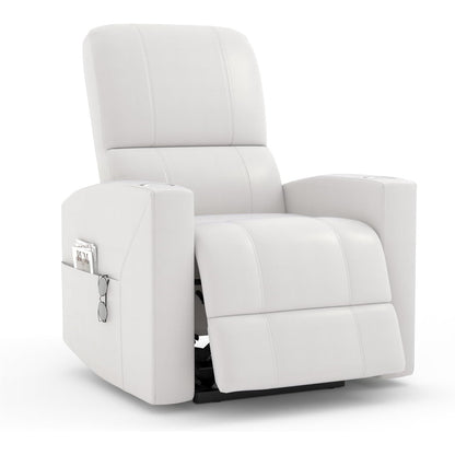 YODOLLA Recliner Sofa Chair, Faux Leather White