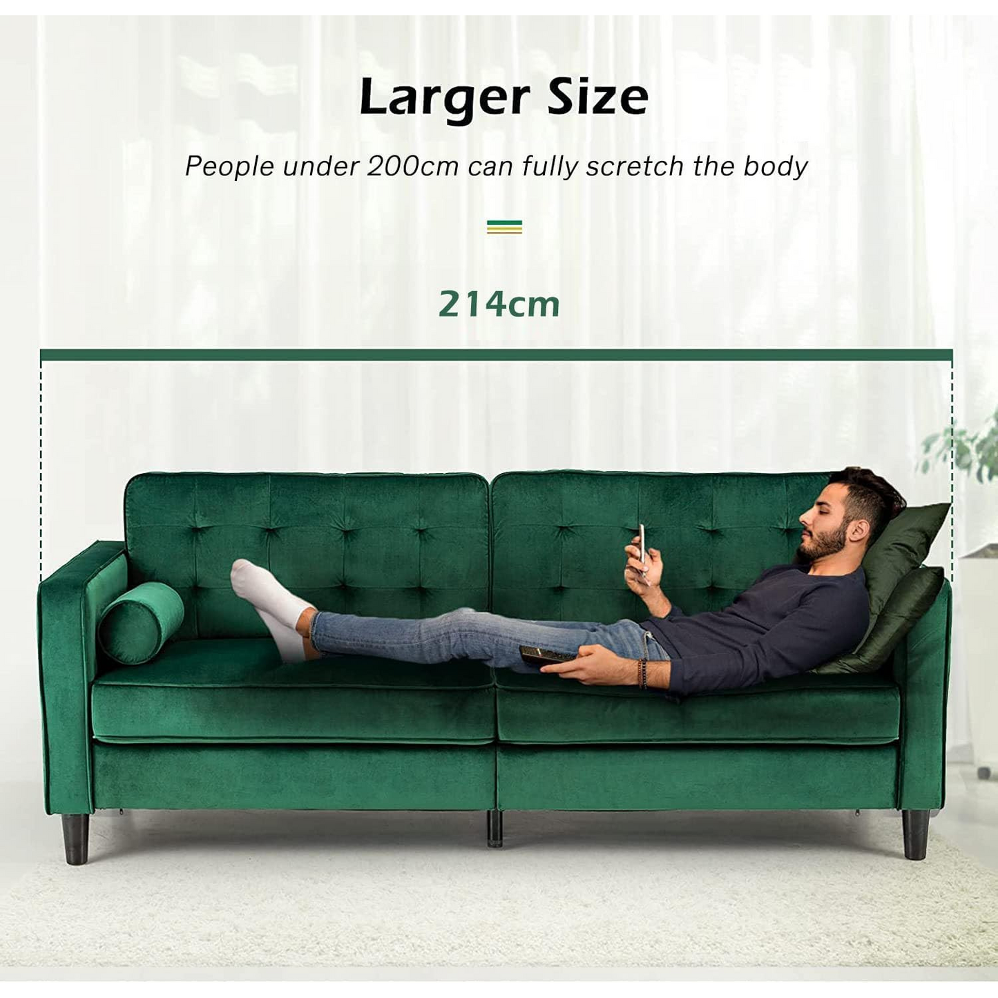 YODOLLA 84.2" 3-Seats Large Sofa Couch Couch