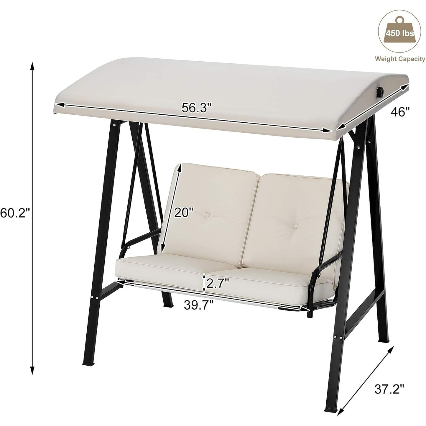 YODOLLA patio swing canopy