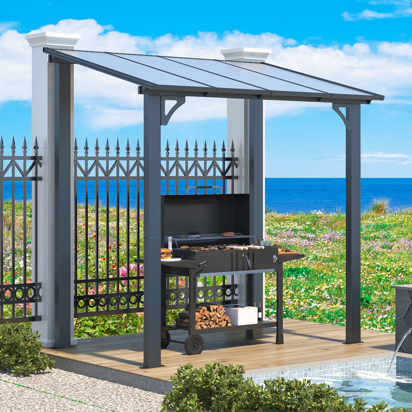YODOLLA hardtop grill gazebo.