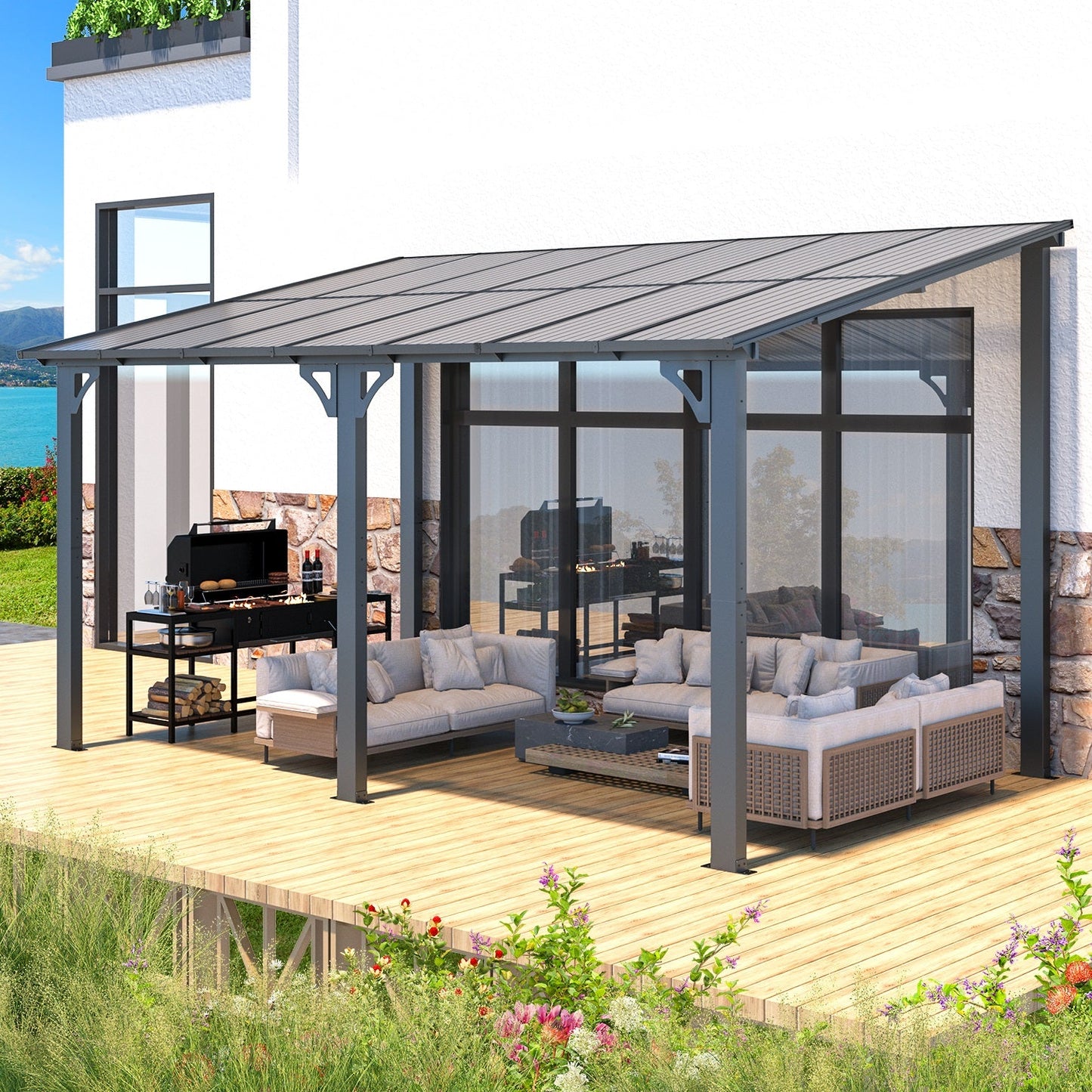 YODOLLA 8x14 Hard Top Gazebo