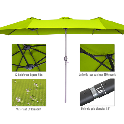YODOLLA swimming pool umbrella with wind-resistant design