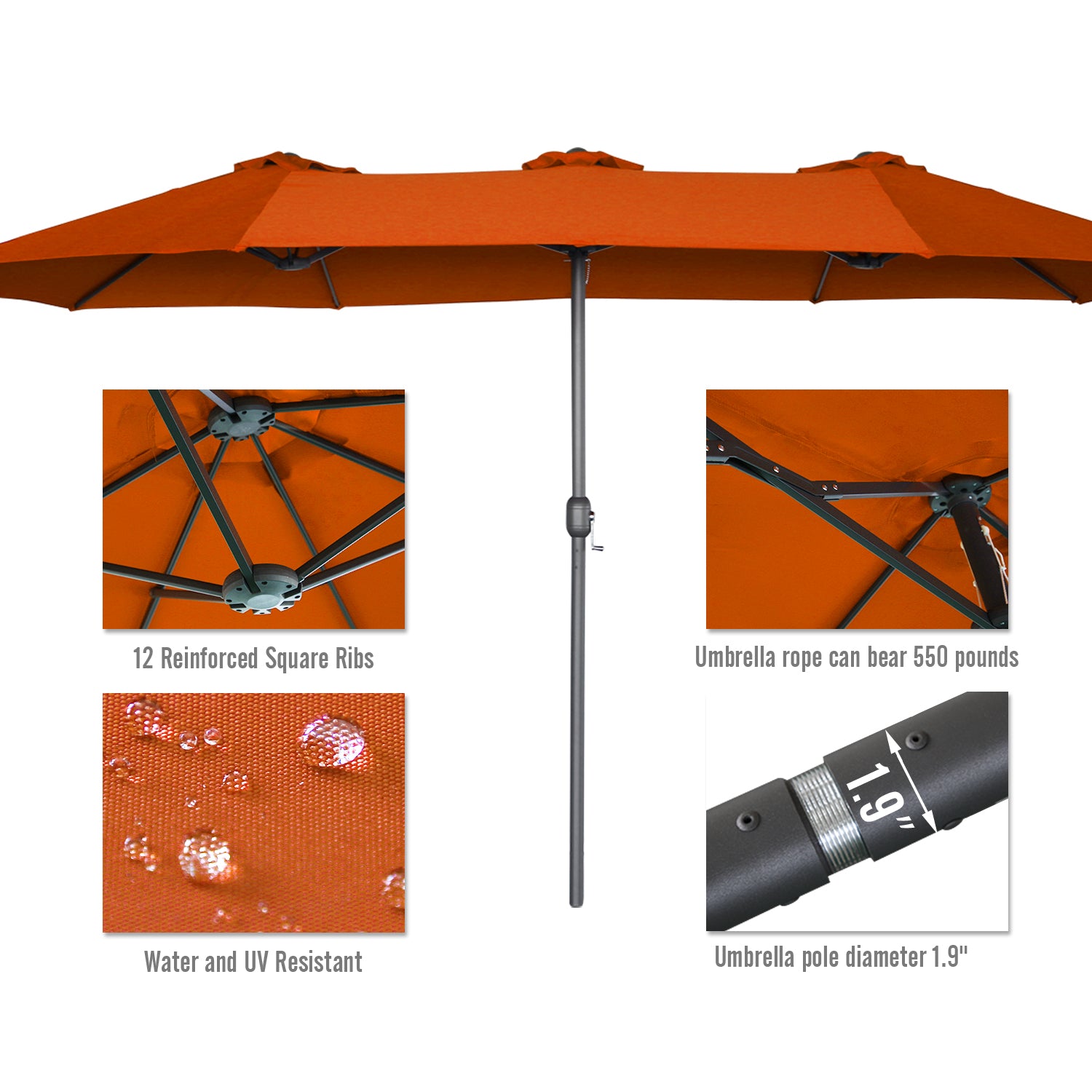 YODOLLA umbrellas for outdoor patio tables, wind-resistant