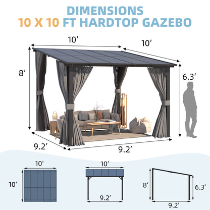 YODOLLA Wall-Mounted Pergola Gazebo