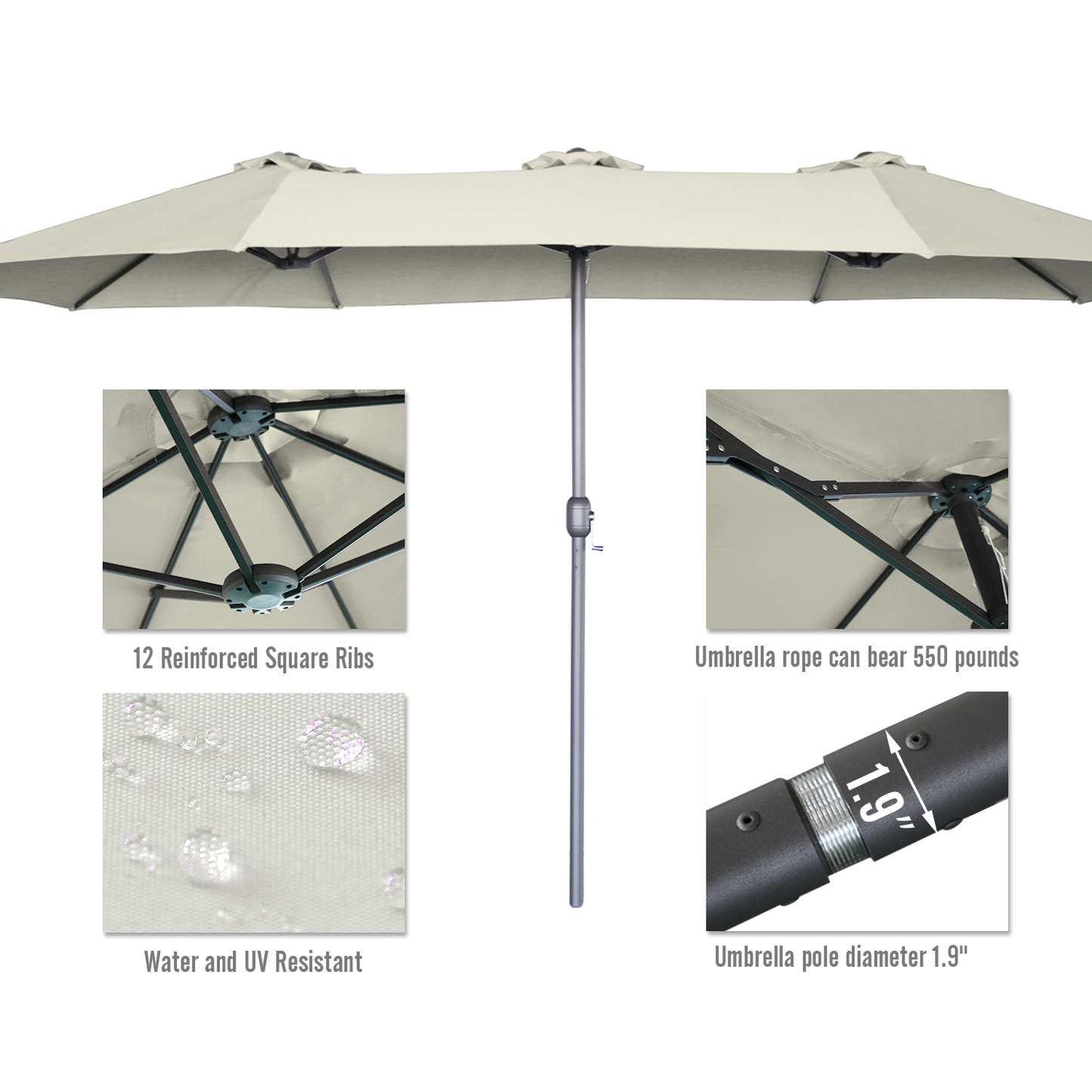 YODOLLA best outdoor patio umbrella for superior coverage