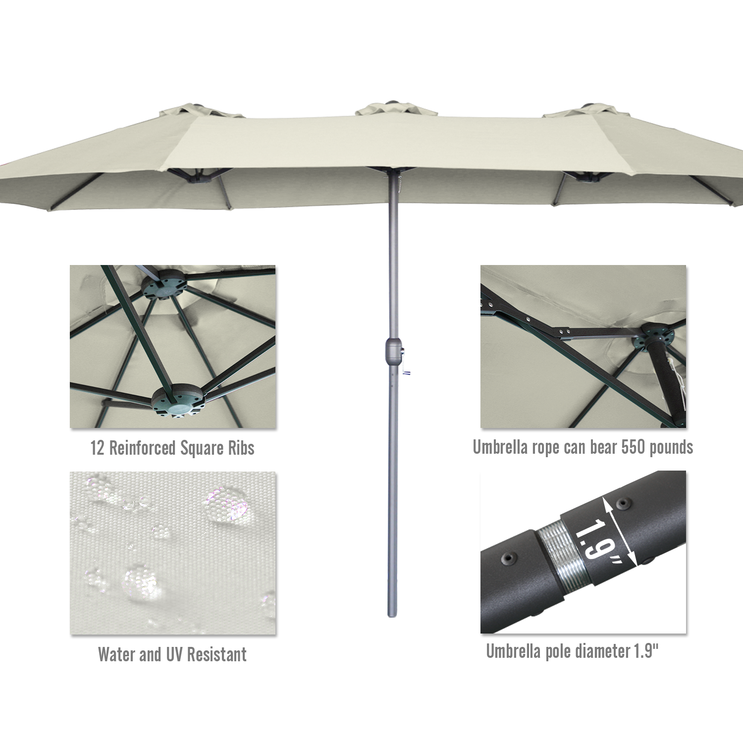 YODOLLA best outdoor patio umbrella for superior coverage