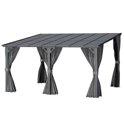 YODOLLA 14' x 12' Gazebo Outdoor Pergola with Curtains and Netting