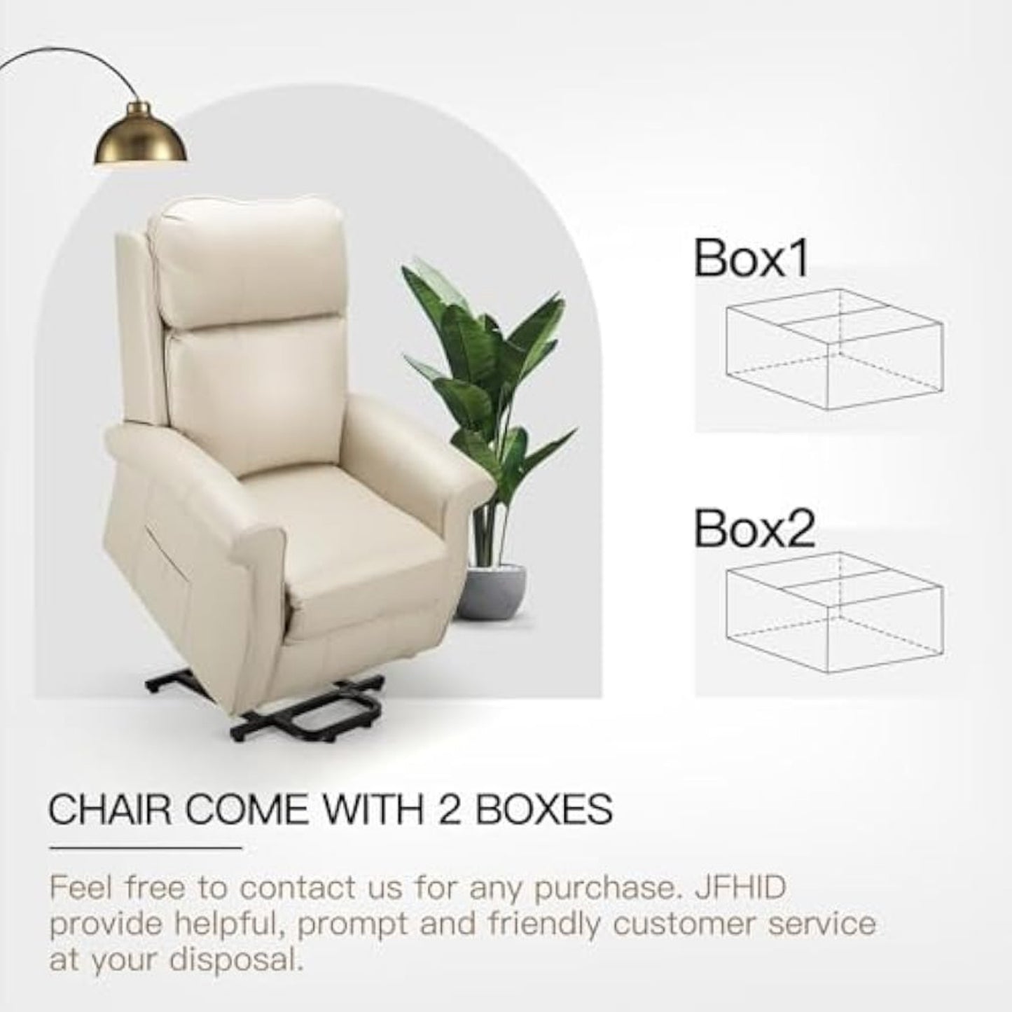 YODOLLA Electric Power Lift Recliner Chair for Elderly, Faux Leather