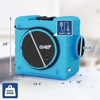 YODOLLA 800 CFM Air Scrubber with 3-Stage Filtration