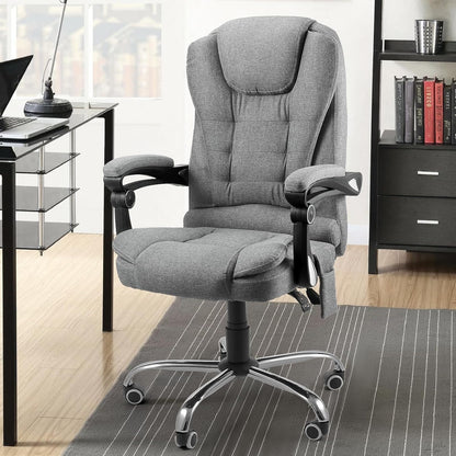 YODOLLA Heated Executive Office Chair with Massage, Fabric Grey