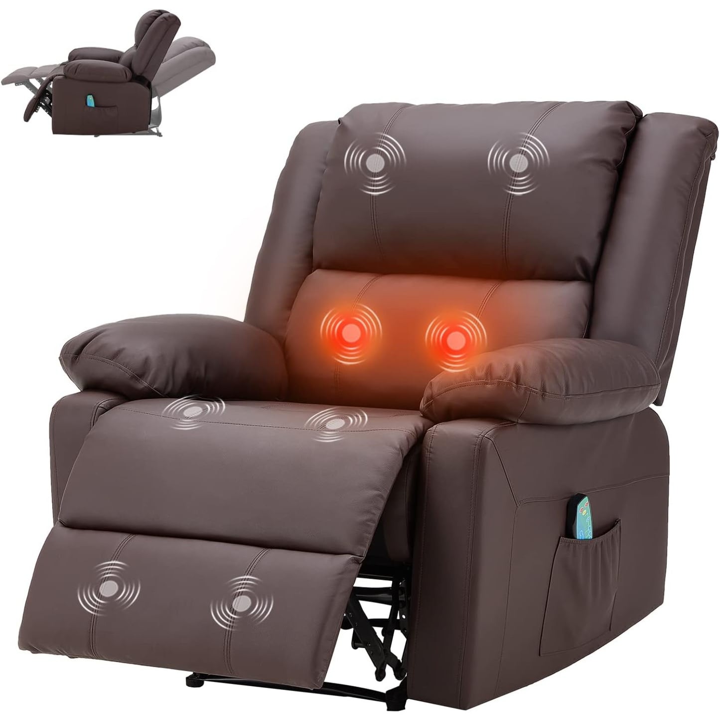 YODOLLA Massage Recliner Chair, Brown