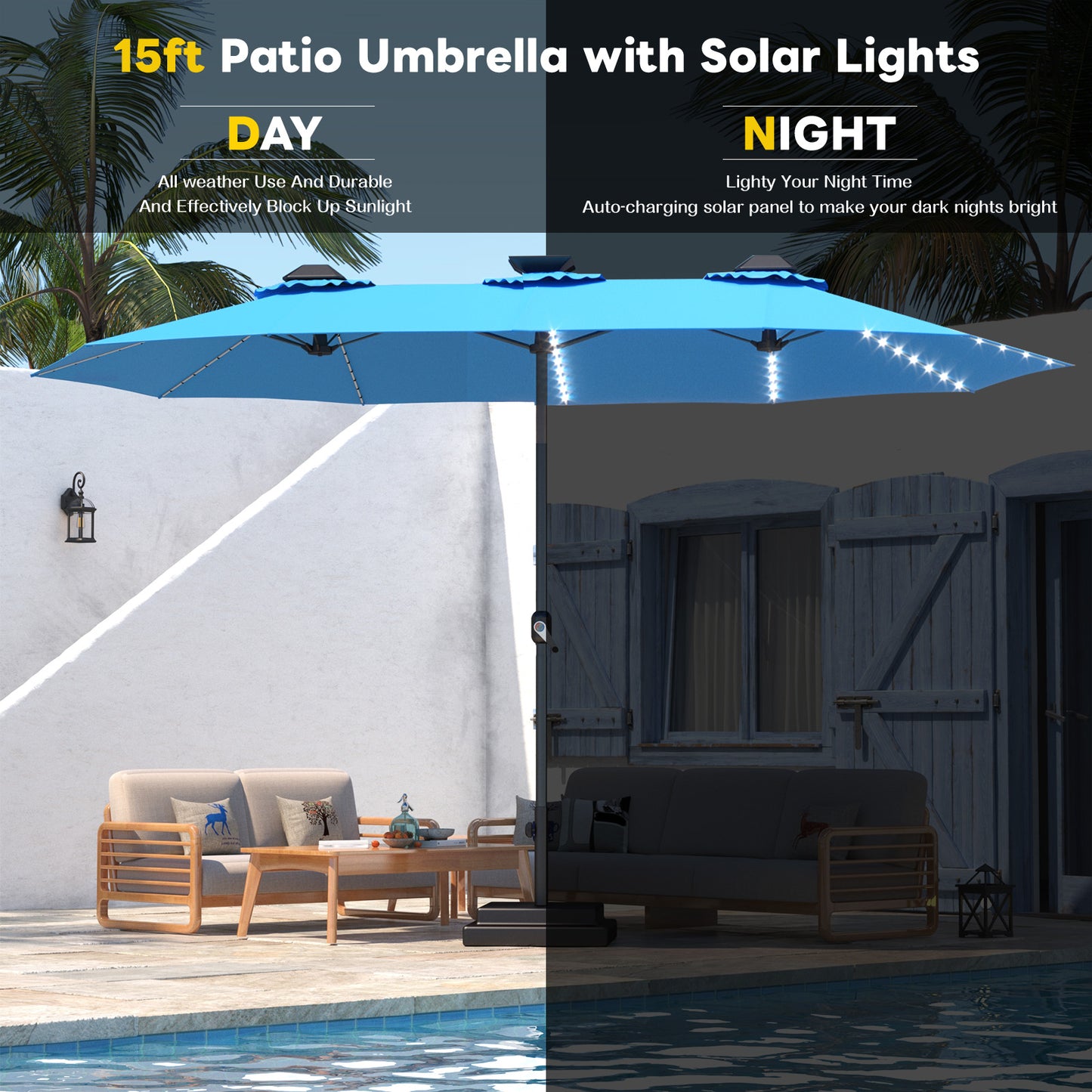 YODOLLA 15ft patio umbrella stable
