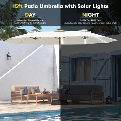YODOLLA patio umbrella with lights soft glow