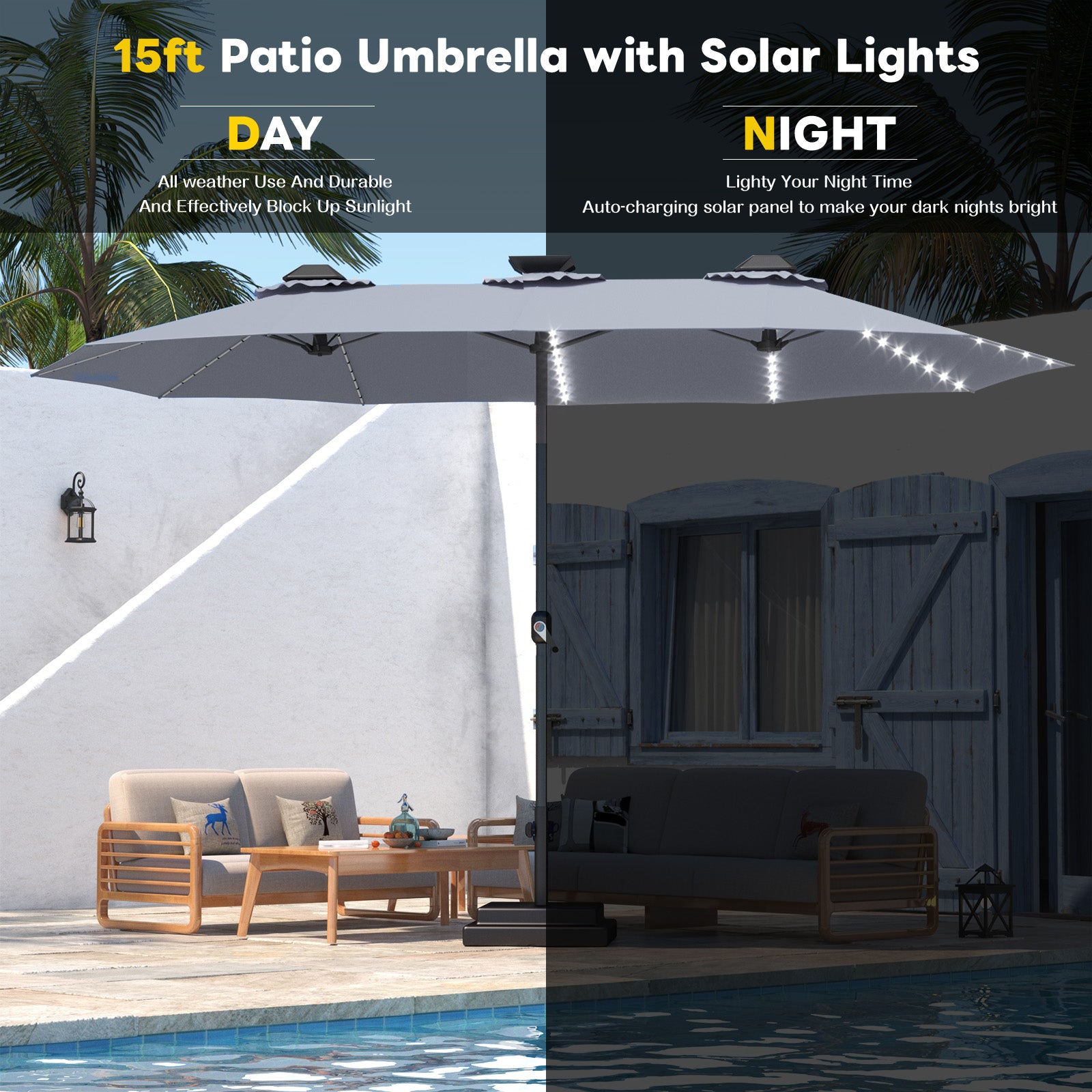 YODOLLA best patio umbrella for wind durability