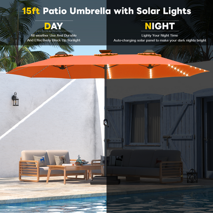 YODOLLA rectangular patio umbrella wide coverage