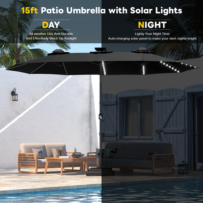 YODOLLA heavy duty patio umbrella wind resistant