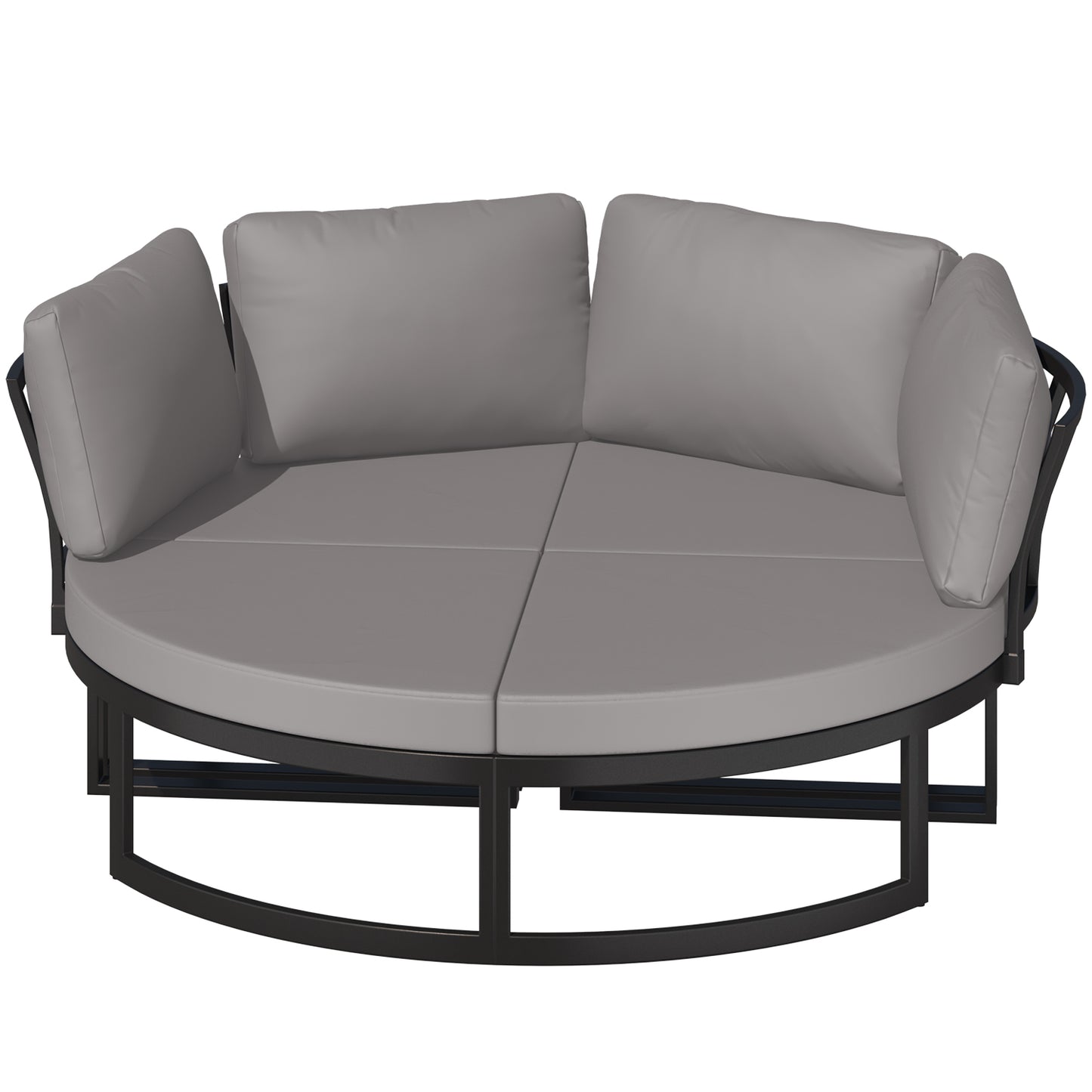 YODOLLA Patio Furniture Outdoor Daybed with Removable Cushions, Grey