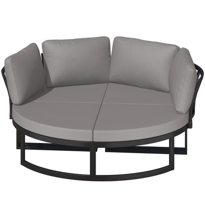 YODOLLA Patio Furniture Outdoor Daybed with Removable Cushions, Grey