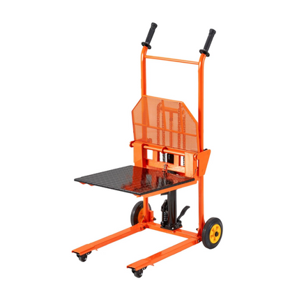 YODOLLA Material Lift Winch Stacker Hydraulic Lift Table Cart 32" Max Lift Height