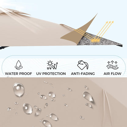 YODOLLA 10ft Wall Mounted Patio Umbrella, Rectangle Outdoor Patio Umbrella