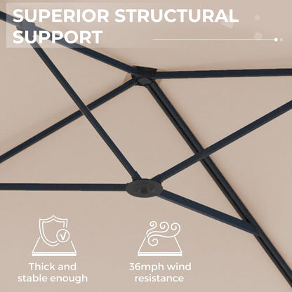 YODOLLA 10ft Wall Mounted Patio Umbrella, Rectangle Outdoor Patio Umbrella