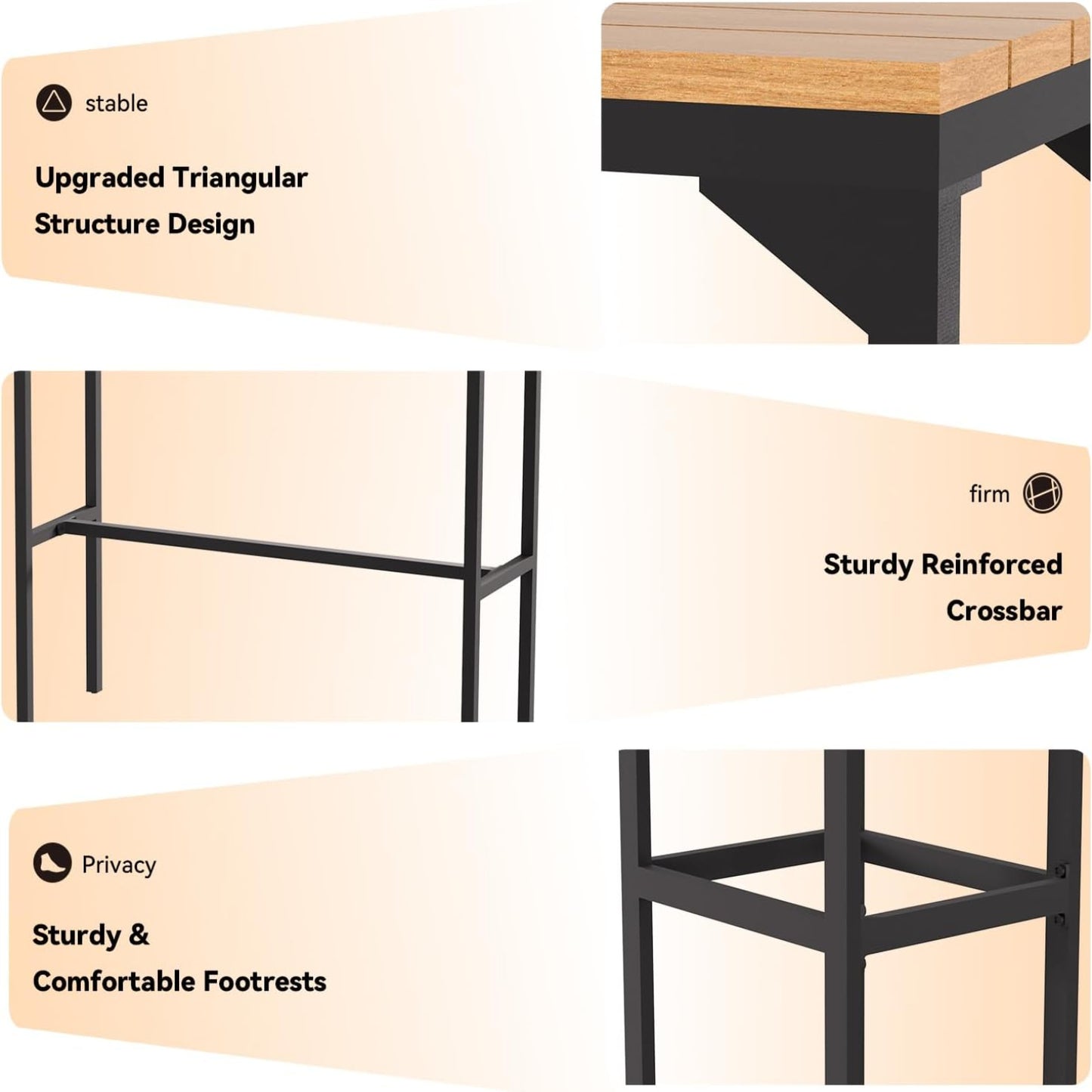 YODOLLA bar height patio dining set