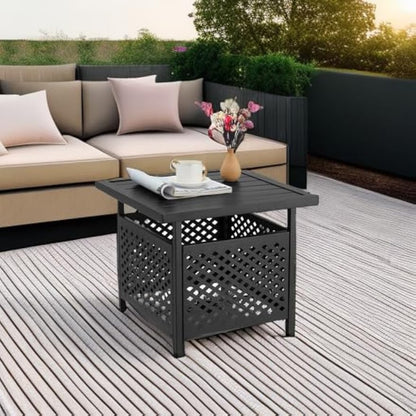 YODOLLA Metal Umbrella Table with 1.58" Hole