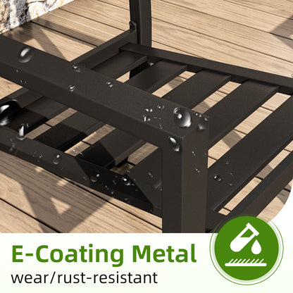 YODOLLA Outdoor Metal Dining Chairs, Set of 4