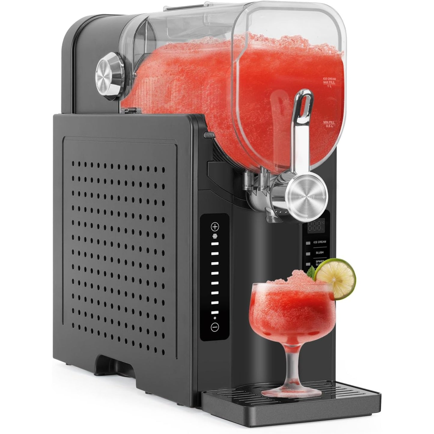 YODOLLA Slushie Machine, No Ice Needed, Professional Frozen Drink Machine with Self-Cleaning Function