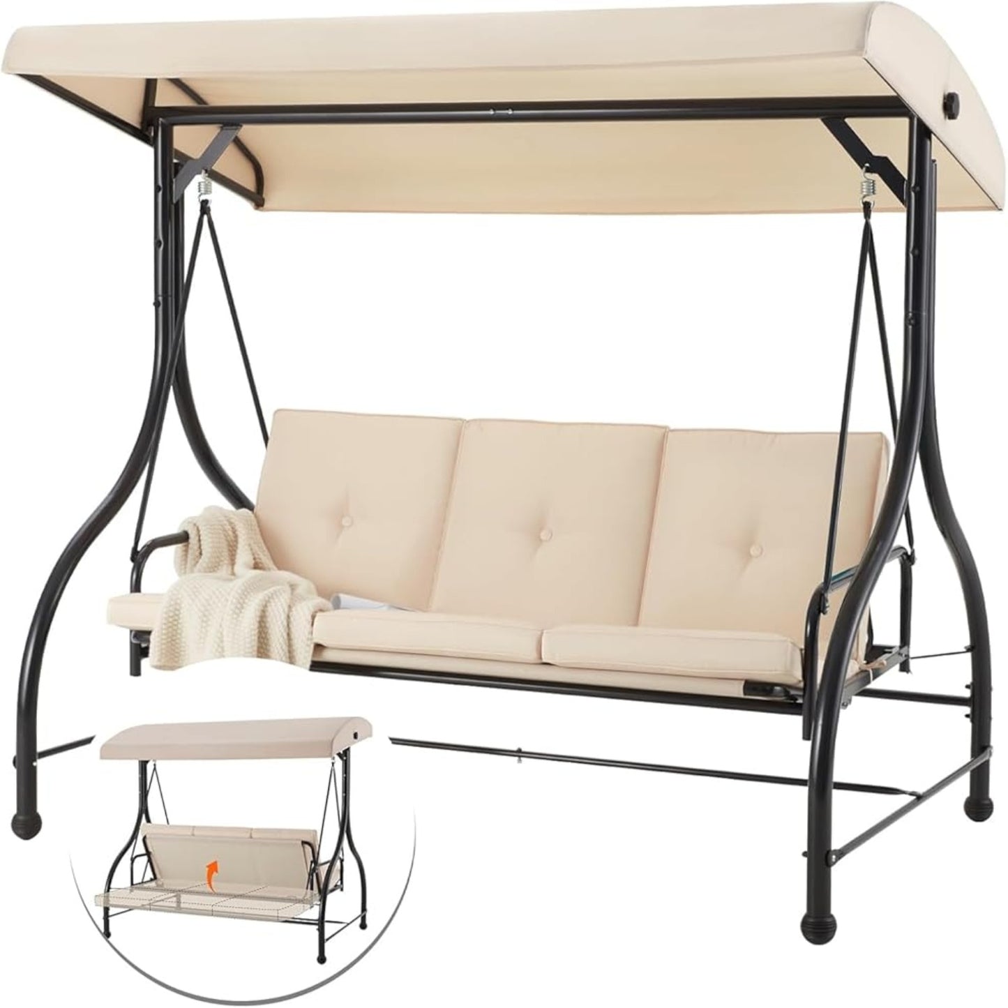 YODOLLA Backyard Patio Swing Set