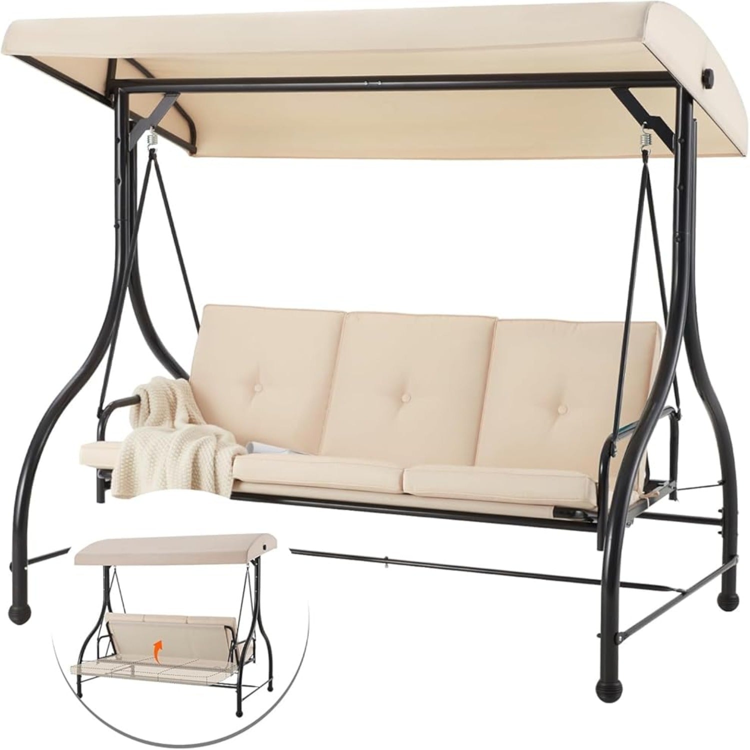 YODOLLA Backyard Patio Swing Set